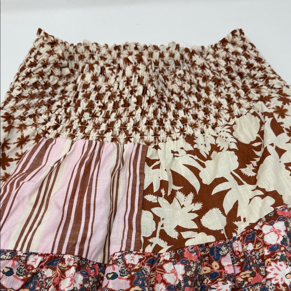 Women’s Vintage Floral Patchwork Skirt - elastic waist band. 33 “ long Size M - Picture 9 of 11
